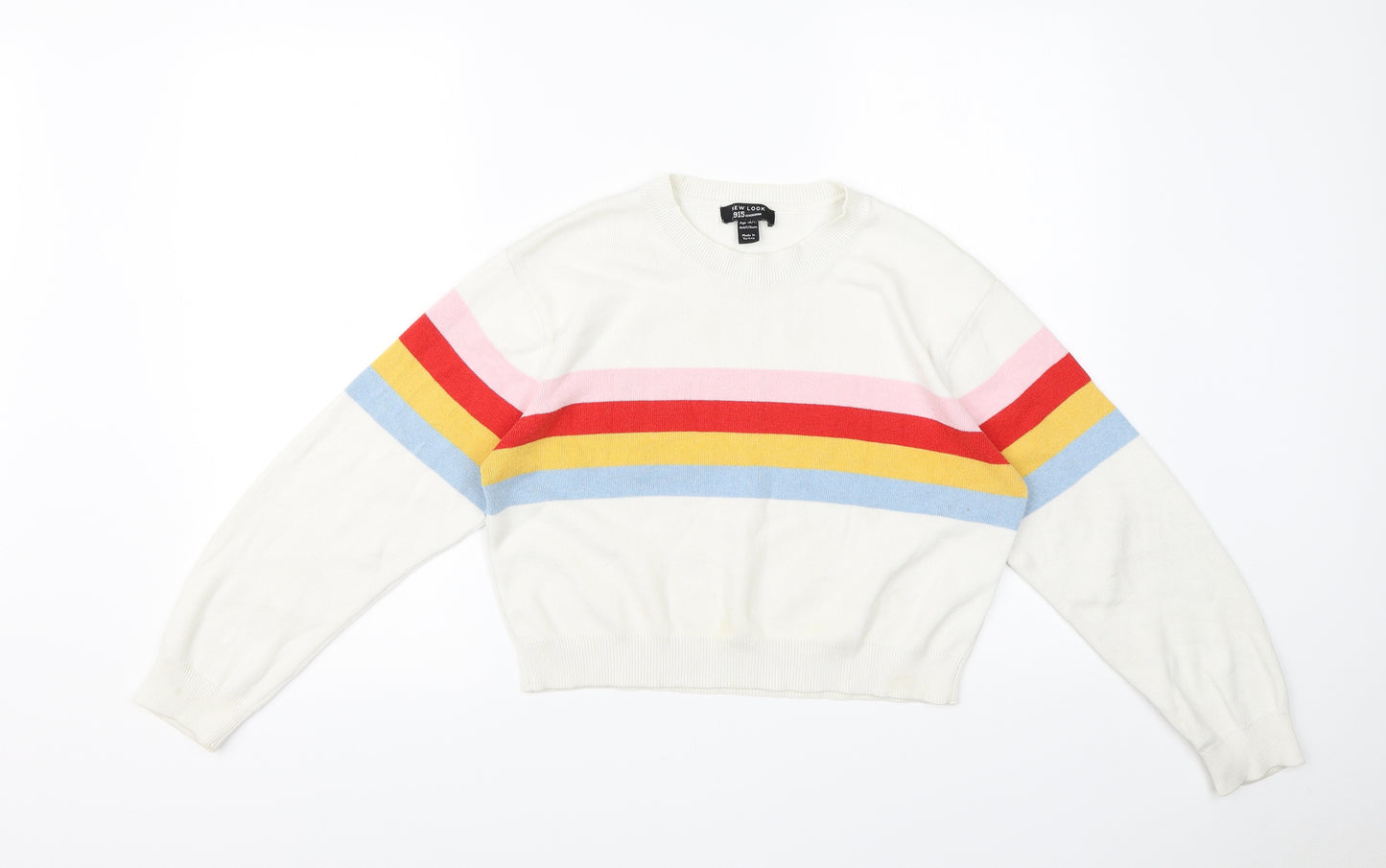 New Look Girls Multicoloured Striped  Pullover Sweatshirt Size 14-15 Years