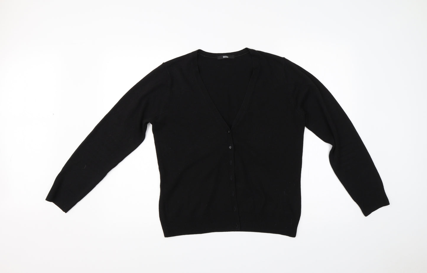 M&S Womens Black   Cardigan Jumper Size 14