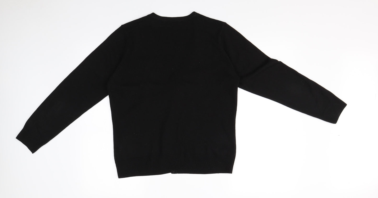 M&S Womens Black   Cardigan Jumper Size 14