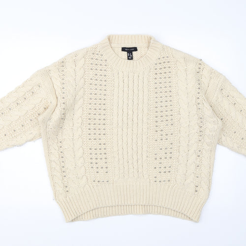 New Look Womens Beige   Pullover Jumper Size M