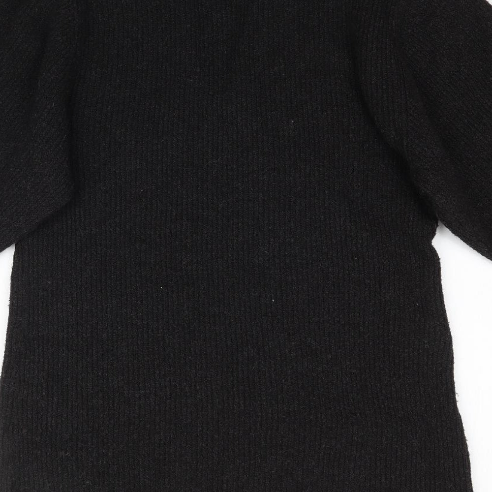 Soaked Womens Black  Knit Pullover Jumper Size S  - Balloon Sleeve