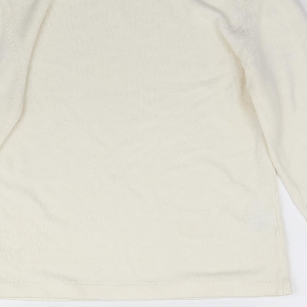 Acrylic Womens Ivory  Knit Pullover Jumper Size 14
