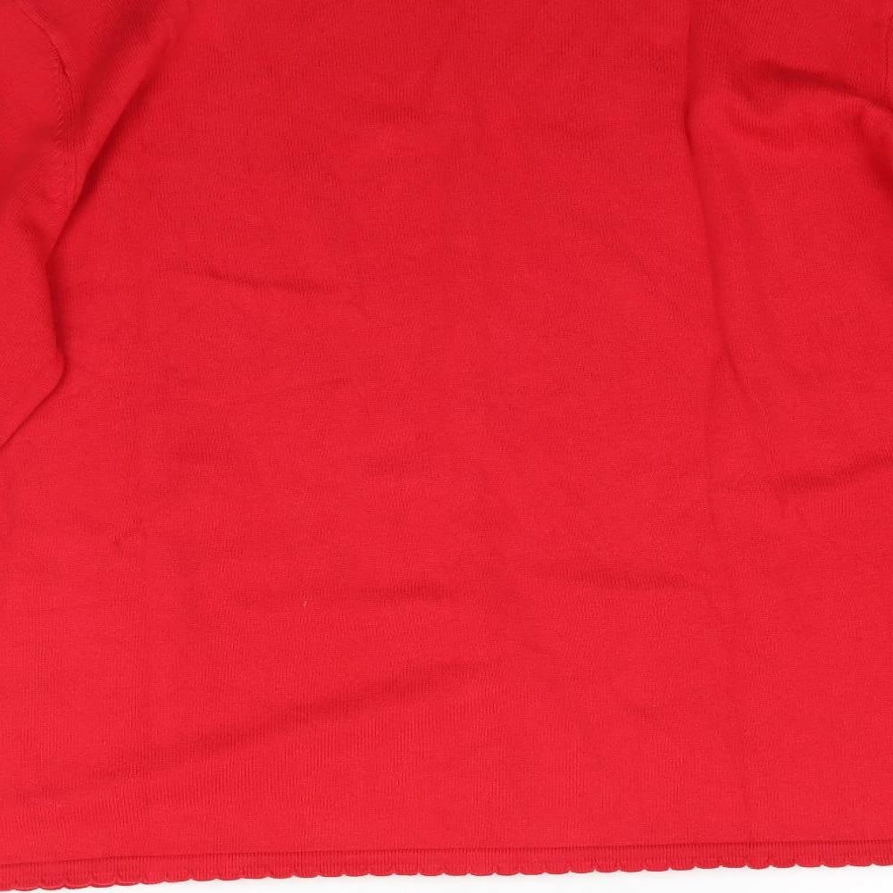 Marks and Spencer Womens Red  Knit Cardigan Jumper Size 18