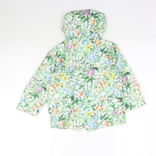 NEXT Girls Multicoloured Floral  Rain Coat Coat Size 2-3 Years