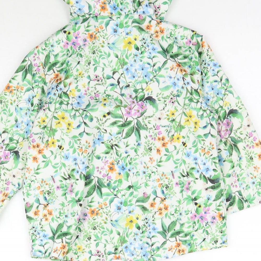 NEXT Girls Multicoloured Floral  Rain Coat Coat Size 2-3 Years