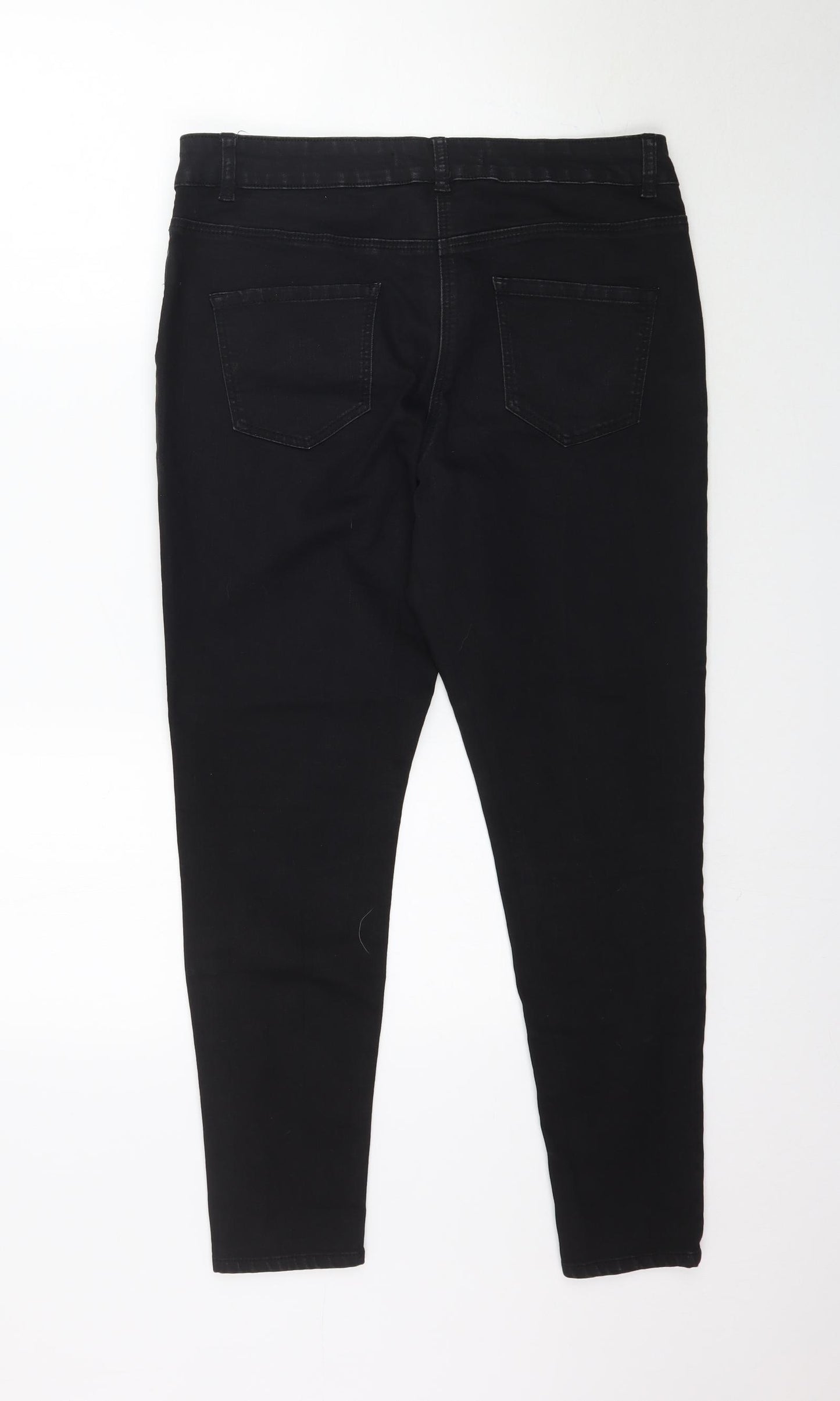 George Womens Black  Denim Skinny Jeans Size 14 L27 in