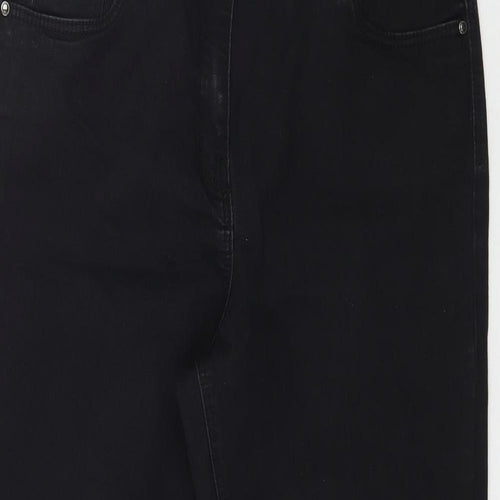 George Womens Black  Denim Skinny Jeans Size 14 L27 in