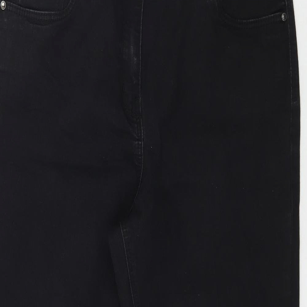 George Womens Black  Denim Skinny Jeans Size 14 L27 in