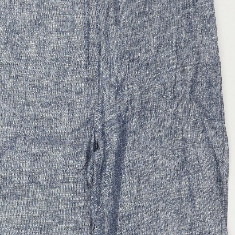 Papaya Womens Blue   Trousers  Size 12 L30 in