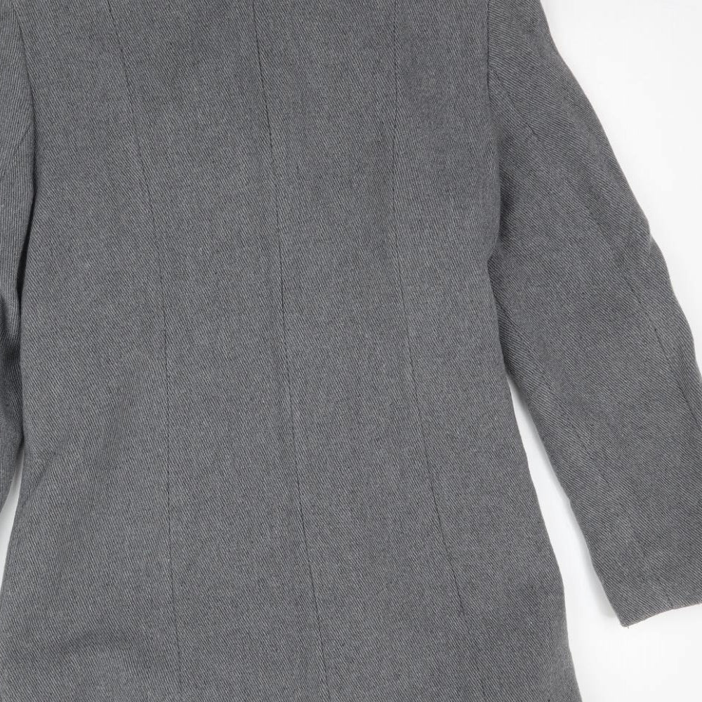 Dorothy Perkins Womens Grey   Pea Coat Coat Size 12