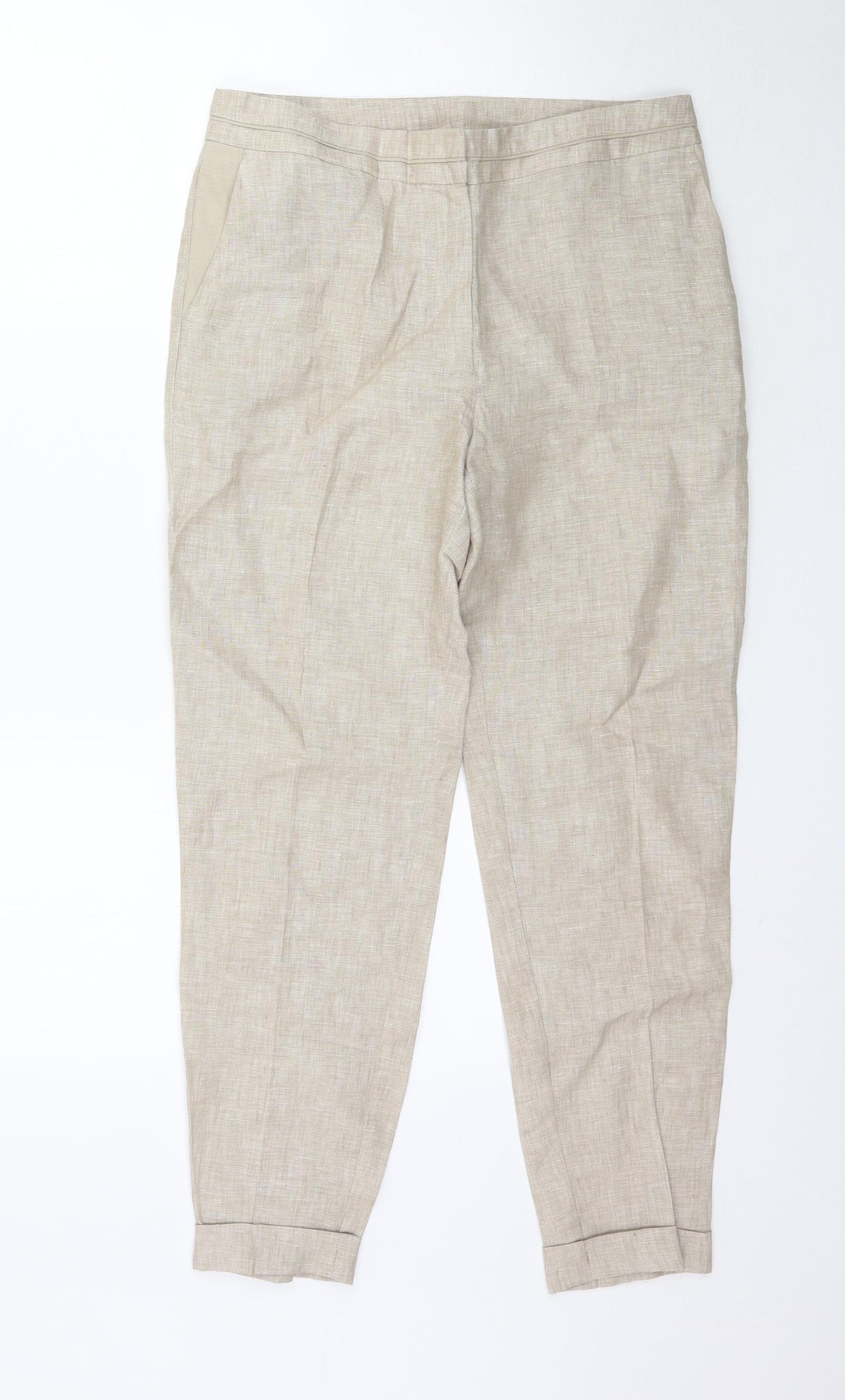 TU Womens Beige   Trousers  Size 8 L27 in