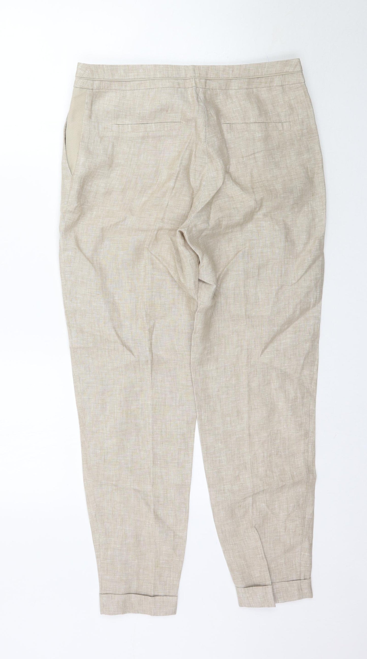 TU Womens Beige   Trousers  Size 8 L27 in