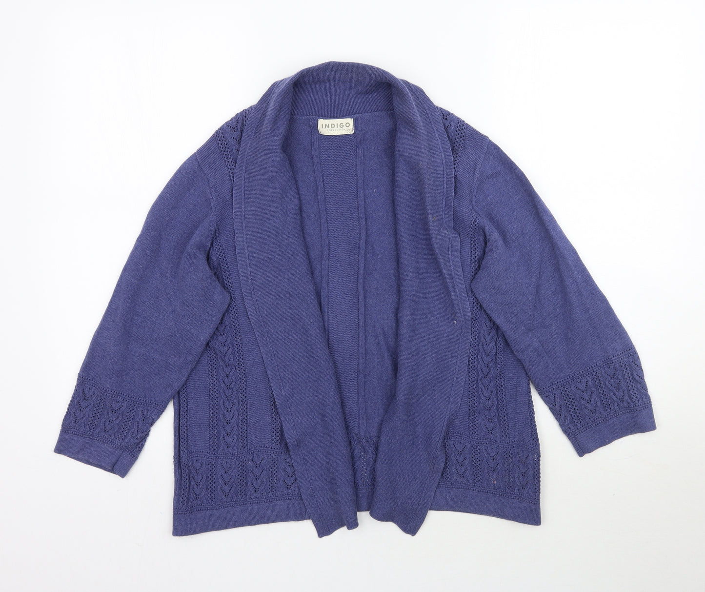 Marks and Spencer Womens Blue  Knit Cardigan Jumper Size 14