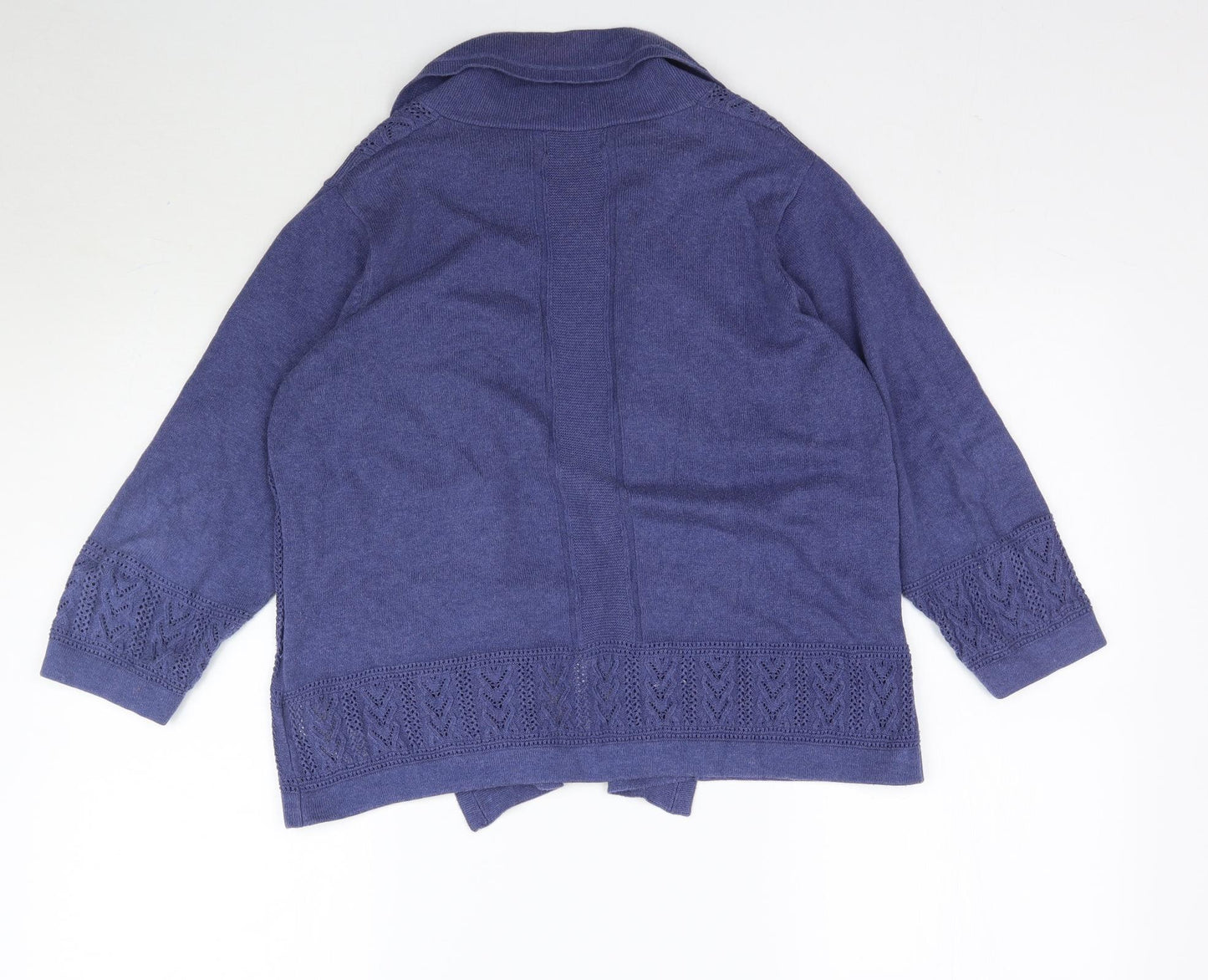Marks and Spencer Womens Blue  Knit Cardigan Jumper Size 14