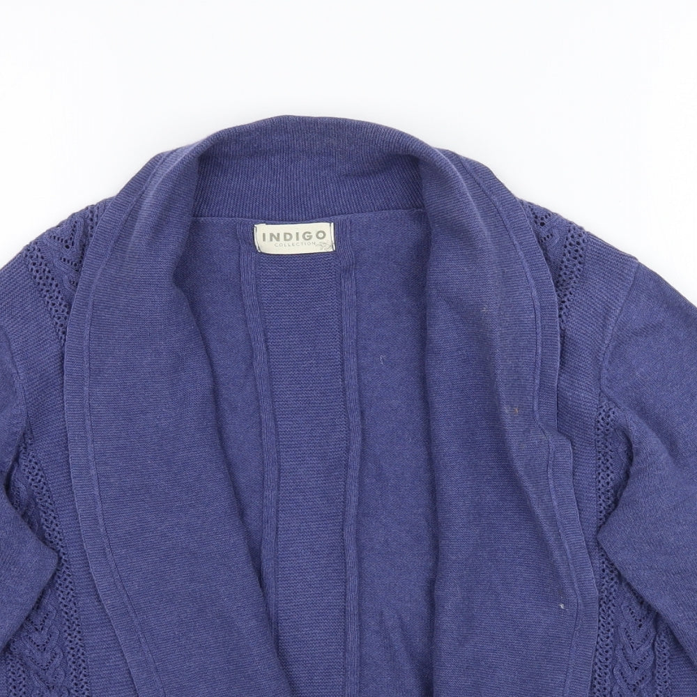 Marks and Spencer Womens Blue  Knit Cardigan Jumper Size 14