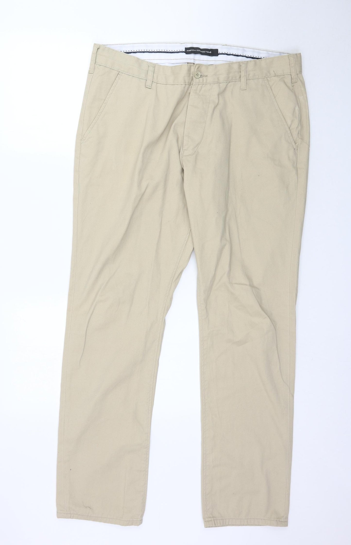French Connection Mens Beige   Trousers  Size 36 L32 in