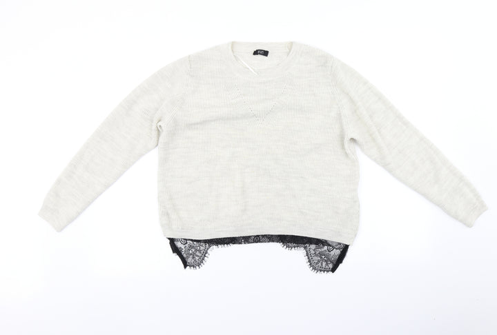 F&F Womens Beige Pullover Jumper Size 12