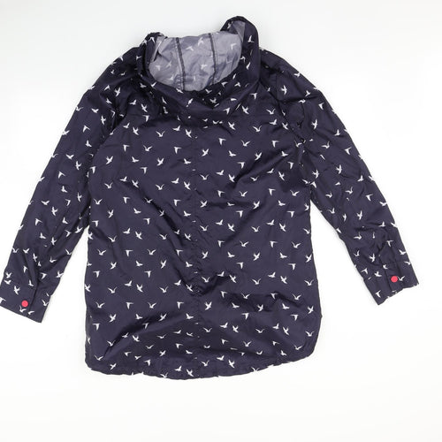 F&F Womens Blue   Rain Coat Coat Size M  - Bird print