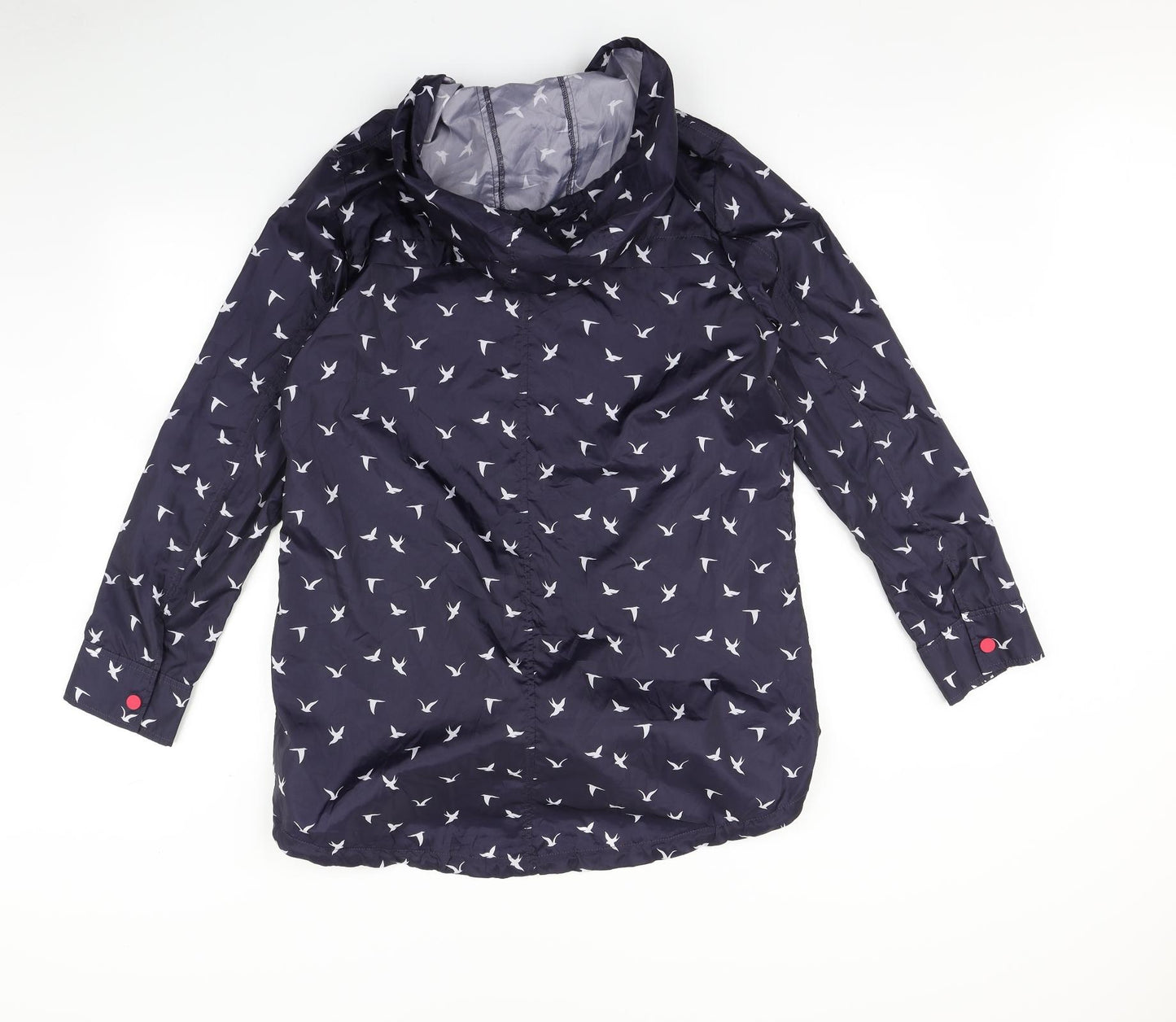 F&F Womens Blue   Rain Coat Coat Size M  - Bird print