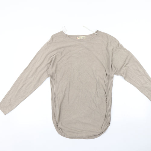 Cameo Rose Womens Beige   Pullover Jumper Size M