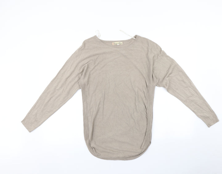 Cameo Rose Womens Beige   Pullover Jumper Size M
