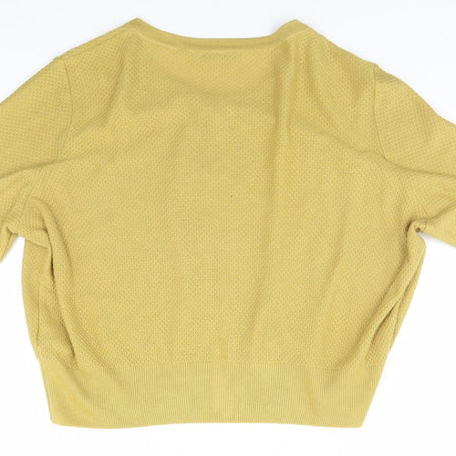 TU Womens Gold Argyle/Diamond  Cardigan Jumper Size 22