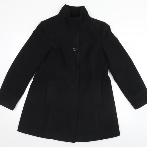 EWM Womens Black   Overcoat Coat Size 12
