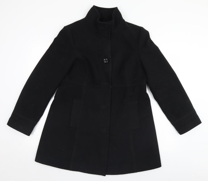 EWM Womens Black   Overcoat Coat Size 12