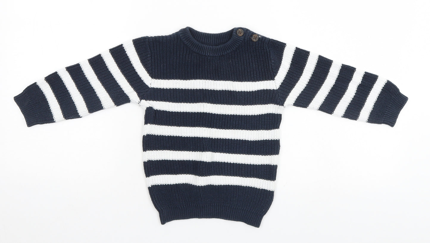 NEXT Baby Blue Striped  Pullover Jumper Size 18-24 Months