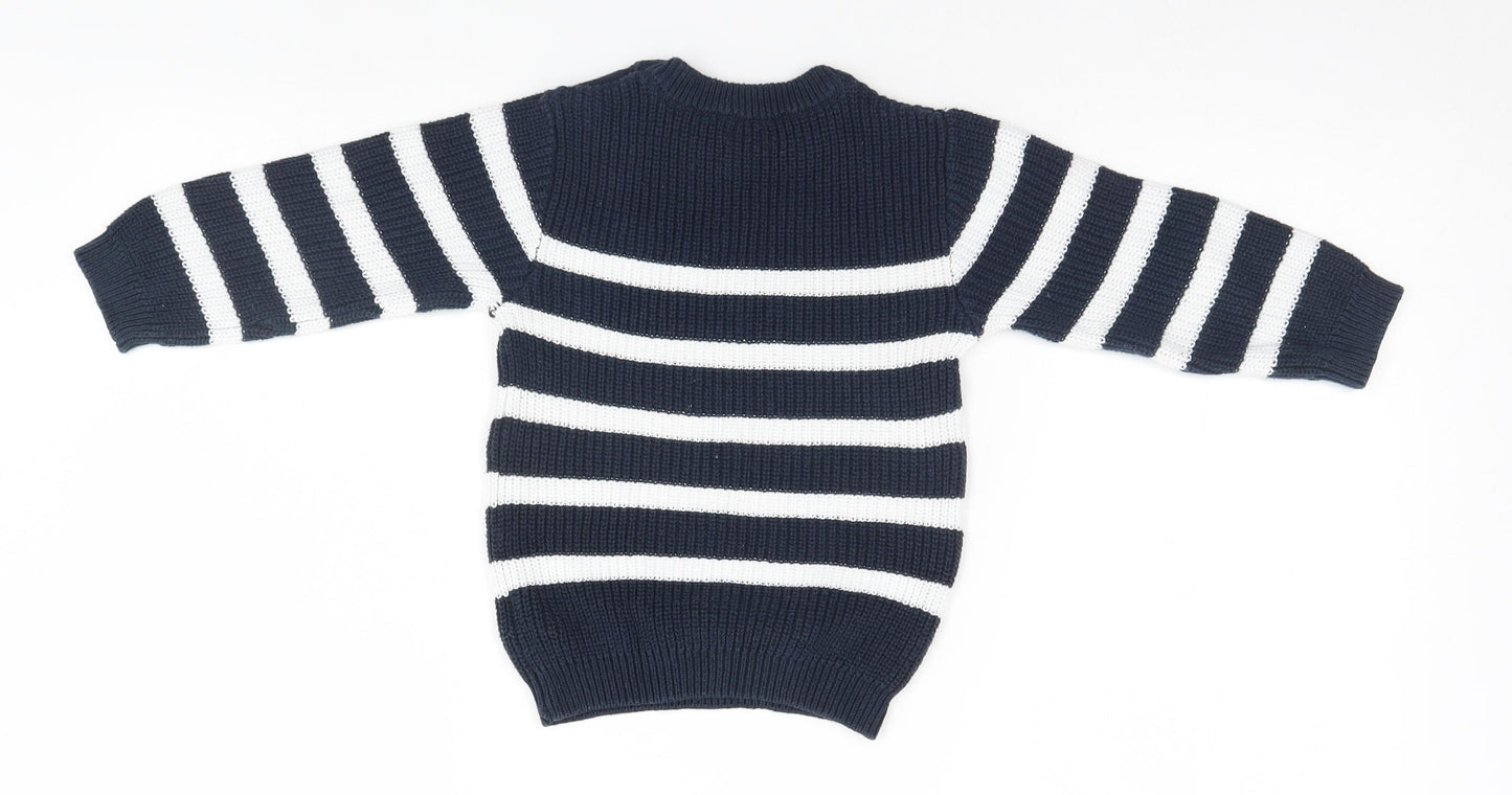 NEXT Baby Blue Striped  Pullover Jumper Size 18-24 Months