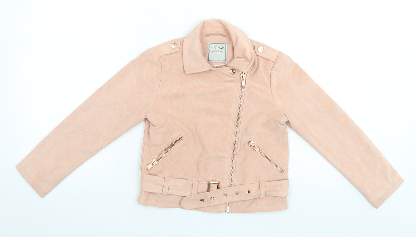 NEXT Girls Beige   Full Zip Jumper Size 8 Years
