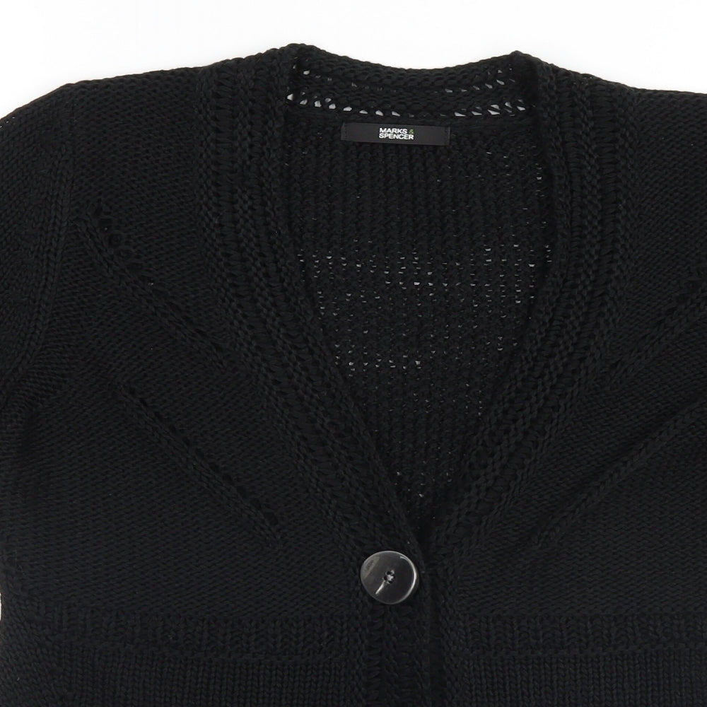 Marks and Spencer Womens Black   Cardigan Jumper Size 10