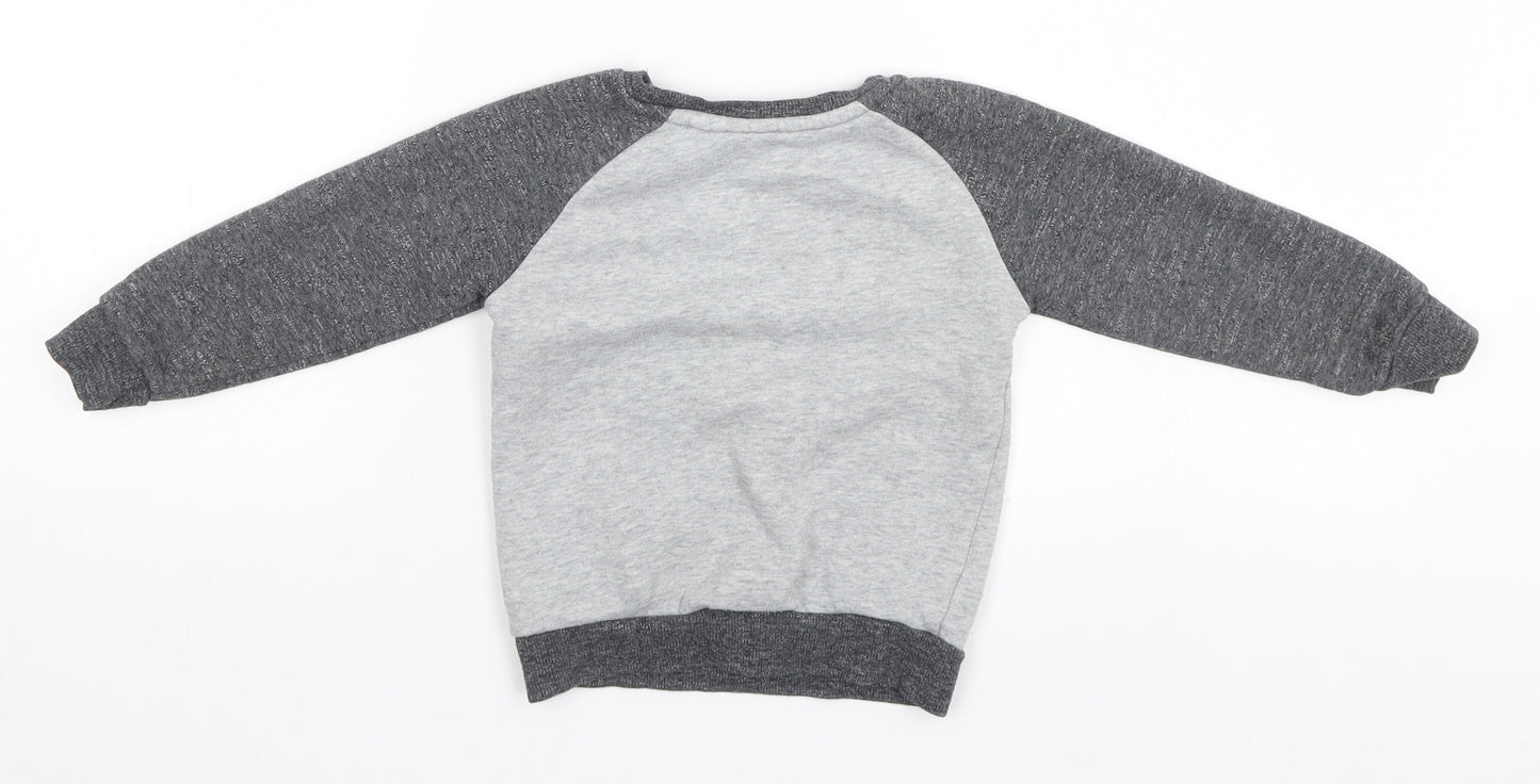 Primark Baby Grey   Pullover Jumper Size 18-24 Months  - #Miniboss