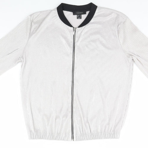 Atmosphere Womens Silver   Full Zip Jumper Size 10