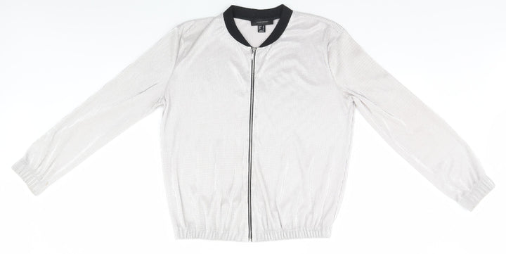 Atmosphere Womens Silver   Full Zip Jumper Size 10