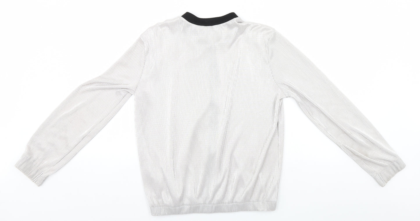 Atmosphere Womens Silver   Full Zip Jumper Size 10