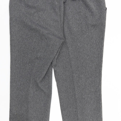 Marks and Spencer Womens Green Herringbone  Trousers  Size 18 L25 in