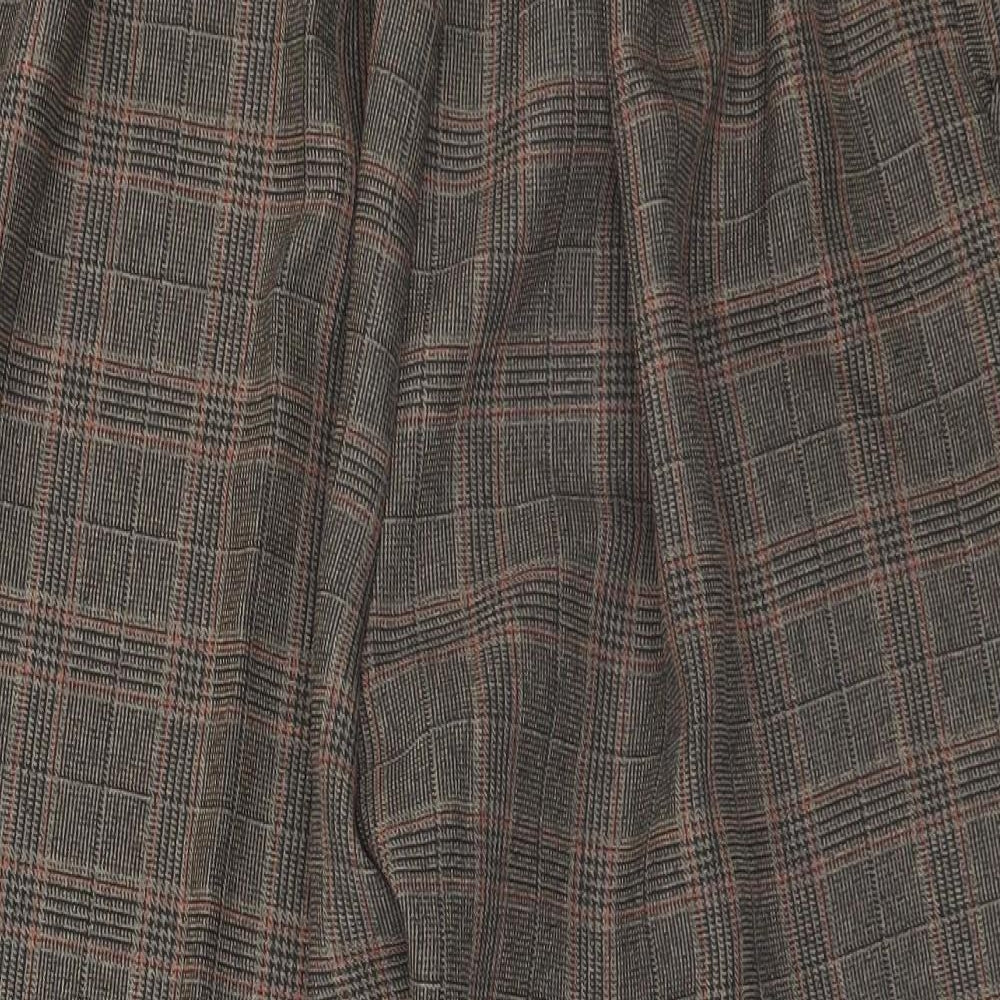Preworn Womens Brown Plaid  Trousers  Size 20 L26 in