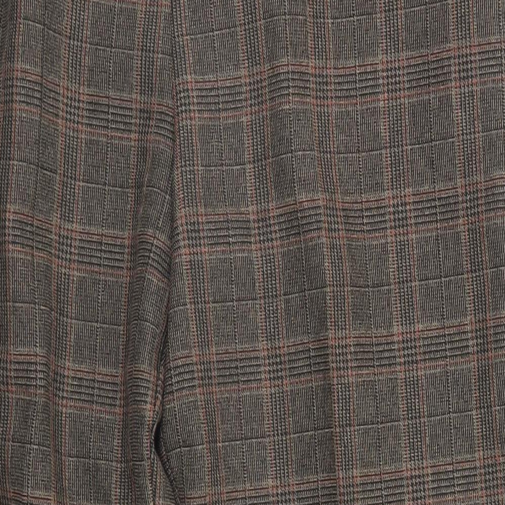 Preworn Womens Brown Plaid  Trousers  Size 20 L26 in