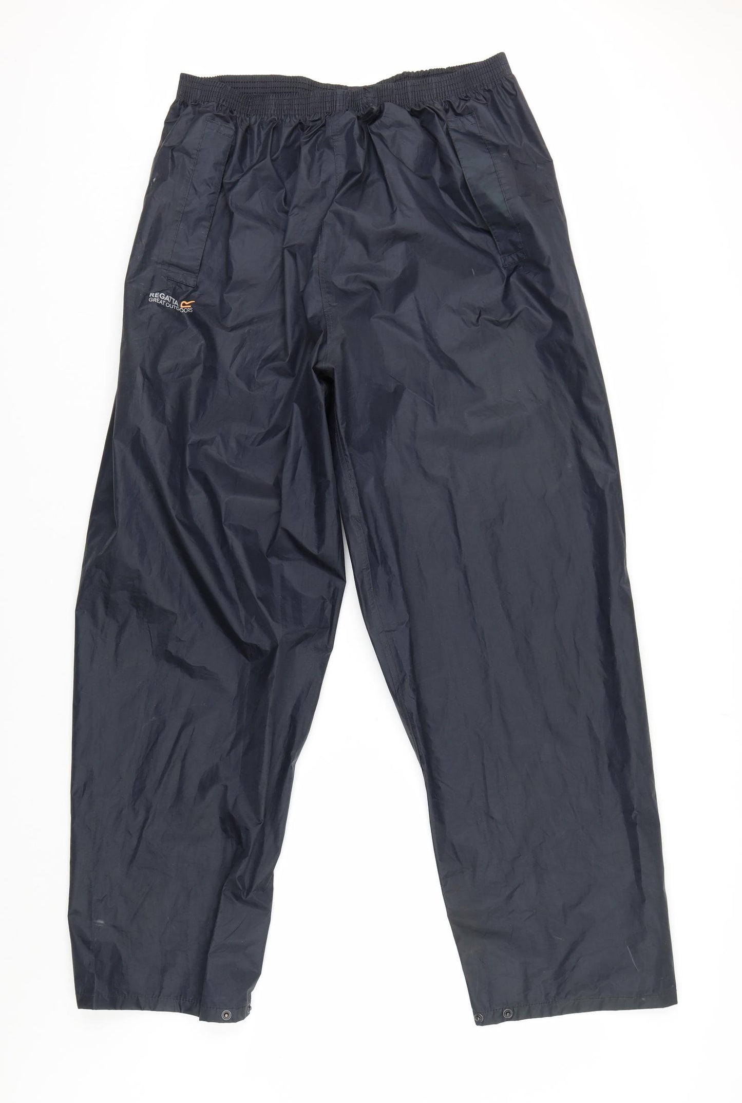 Regatta Mens Blue   Rain Trousers Trousers Size XL L32 in