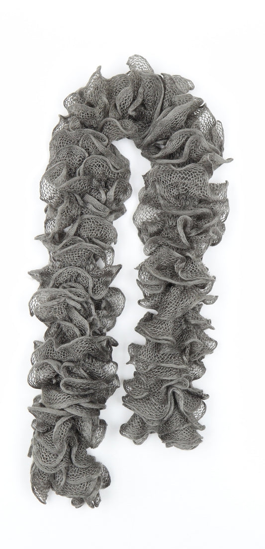 Front view of Preworn women’s grey scarf - boa