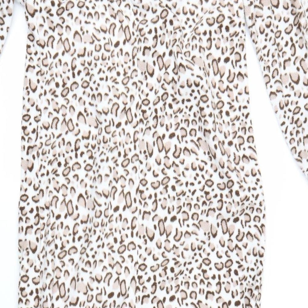 New Look Womens Beige Animal Print   One Piece Size L  - leopard