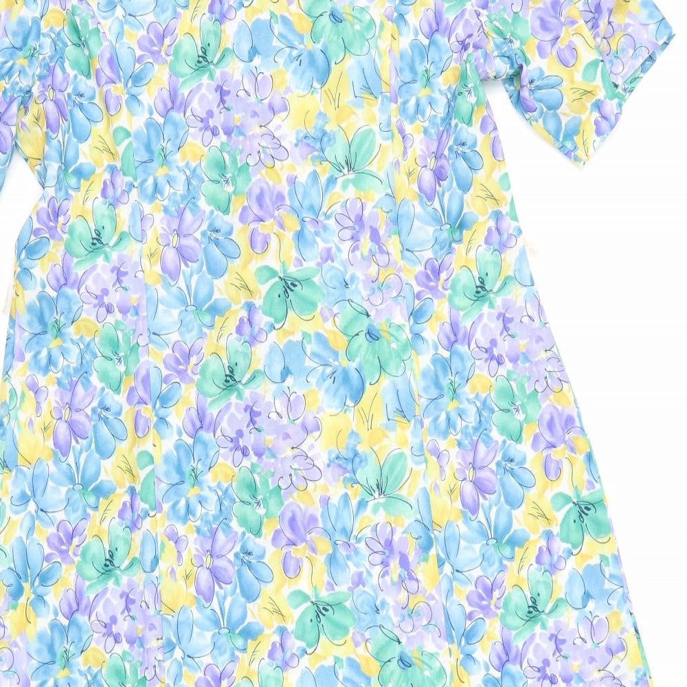 Richard Stump Womens Multicoloured Floral  A-Line  Size 18  - short length