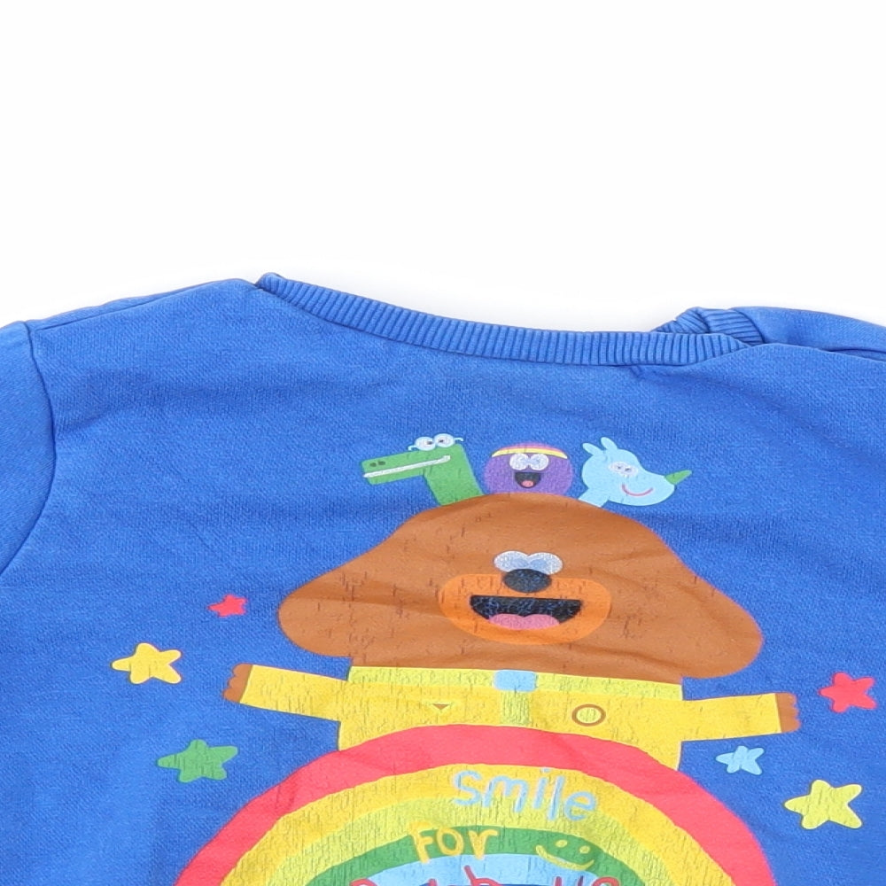 George Boys Blue   Pullover Jumper Size 2-3 Years  - rainbow