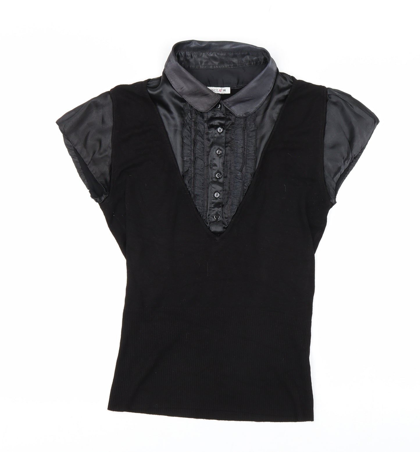 Select Womens Black   Cardigan Jumper Size 14