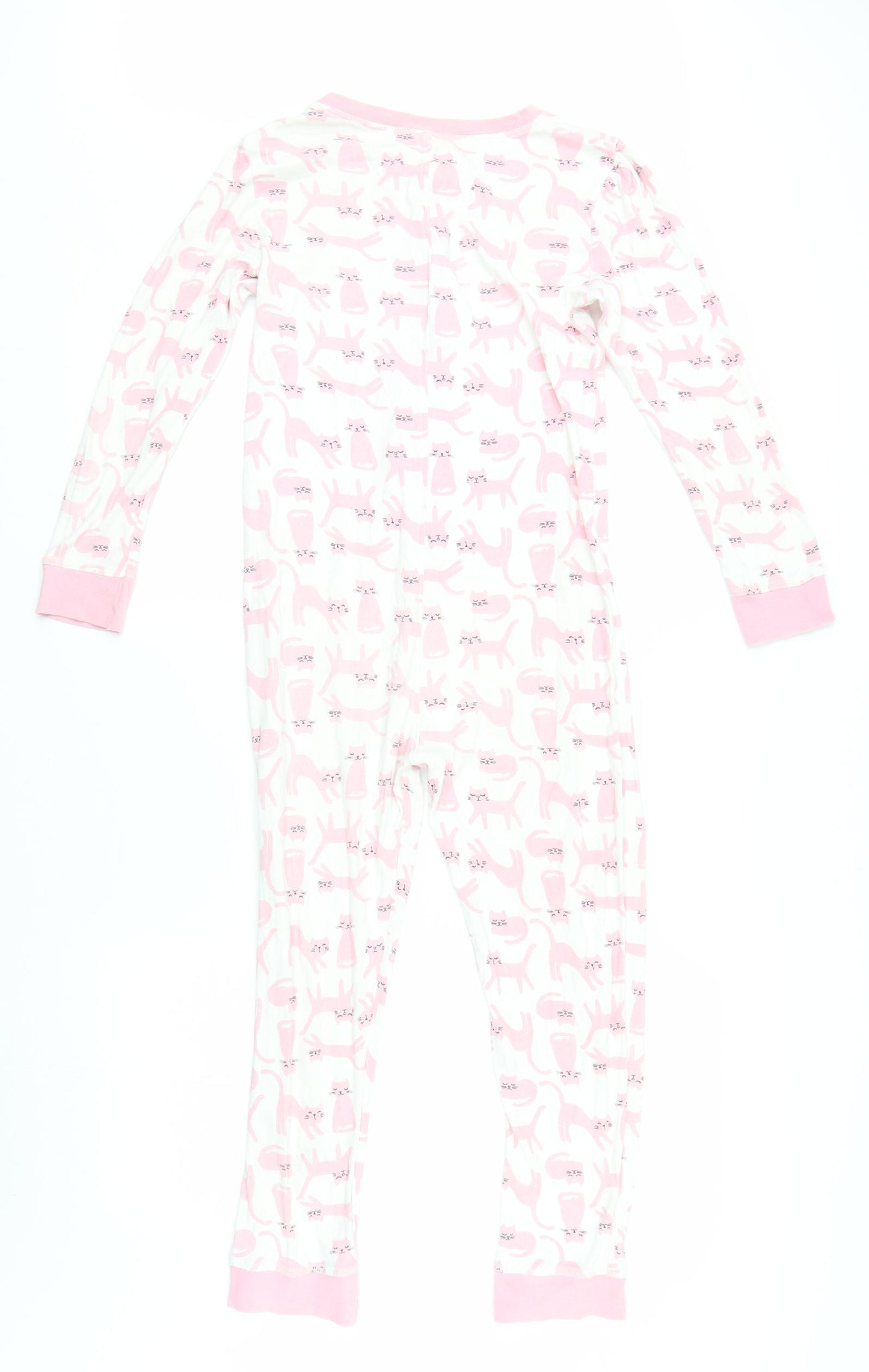 George Girls Pink    One Piece Size 10-11 Years  - cat pattern