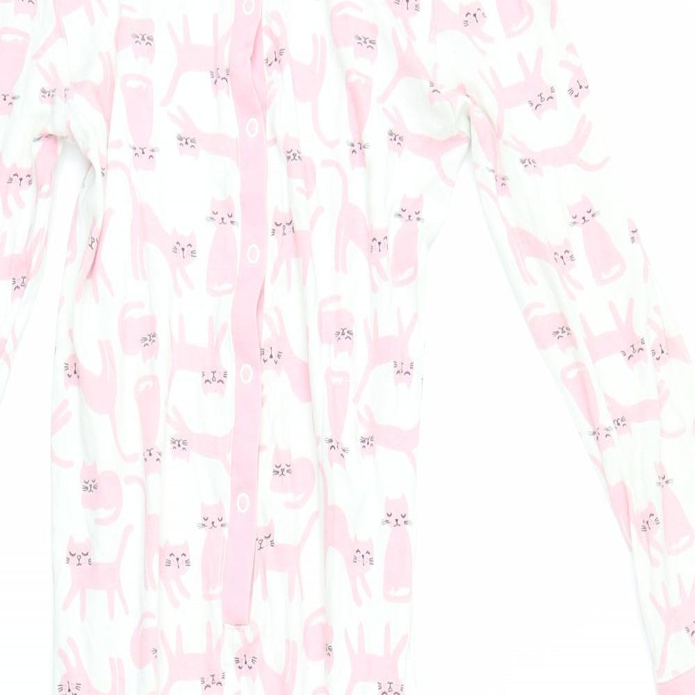 George Girls Pink    One Piece Size 10-11 Years  - cat pattern