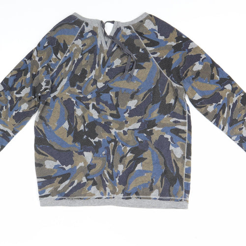 YERSE Womens Grey Camouflage  Pullover Jumper Size L