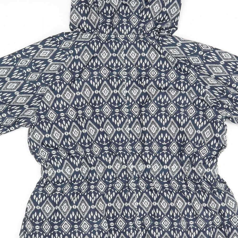 Matalan Girls Grey Argyle/Diamond  Parka Coat Size 11-12 Years