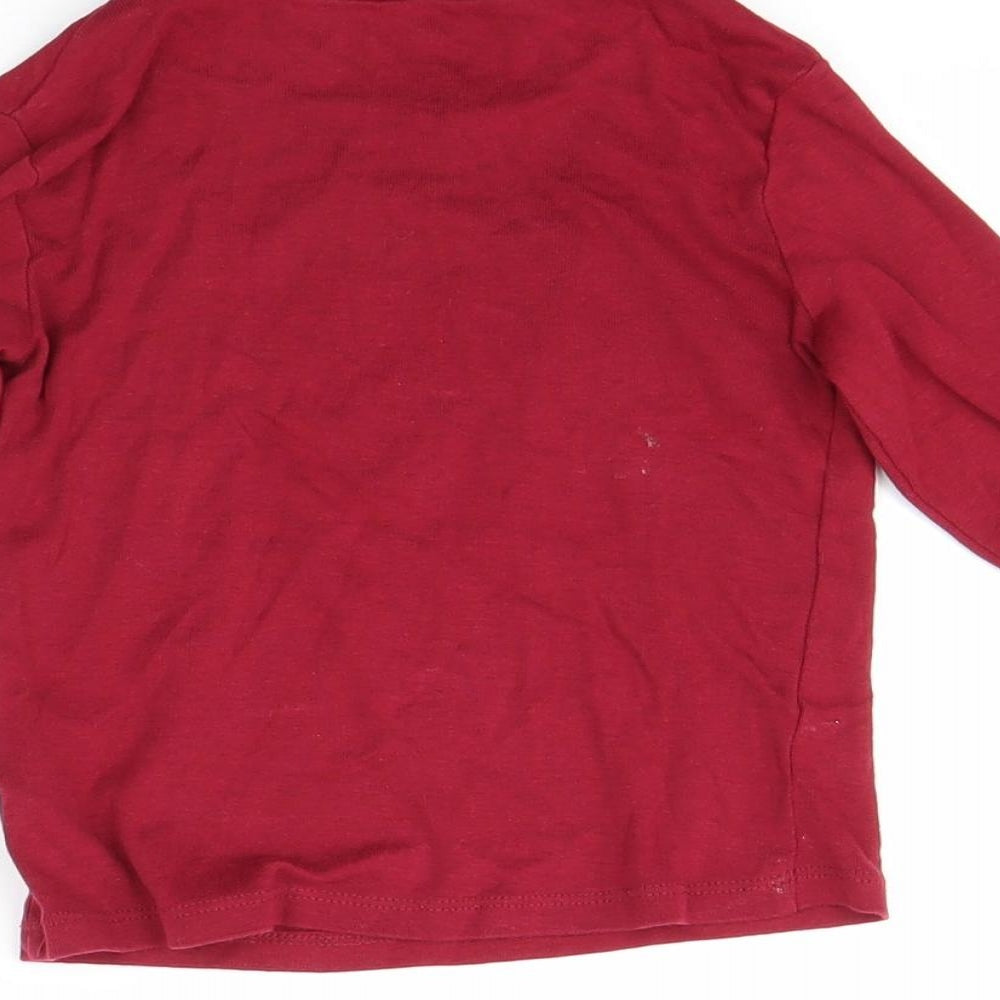 vert baudet Girls Red   Basic T-Shirt Size 4 Years  - lets dance